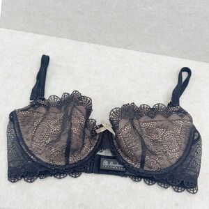 Elle Macpherson Intimates Black Lace Balconette Bra 36D